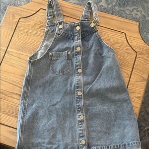 Copper Key Blue Denim Kids Overall Dress